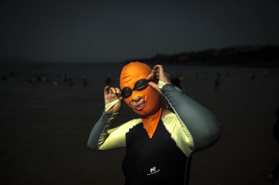 Facekini new heat protection in China