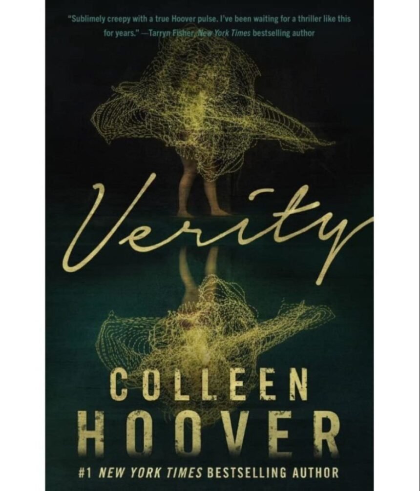 Close-up of the book "Verity" by Colleen Hoover