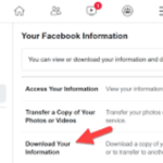 Simple Way to Download Facebook Information