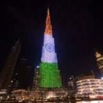 Burj Khalifa Displays Indian Flag on Independence Day