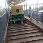 Auto Driver Rides on Foot Over Bridge to Escape Traffic in Delhi, Arrested