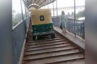 Auto Driver Rides on Foot Over Bridge to Escape Traffic in Delhi, Arrested