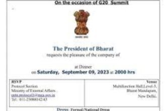 Controversy Erupts as President's G20 Dinner Invite Replaces 'India' with 'Bharat