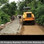 Road construction work under the Meghalaya Rongjeng Adokgre Road Project